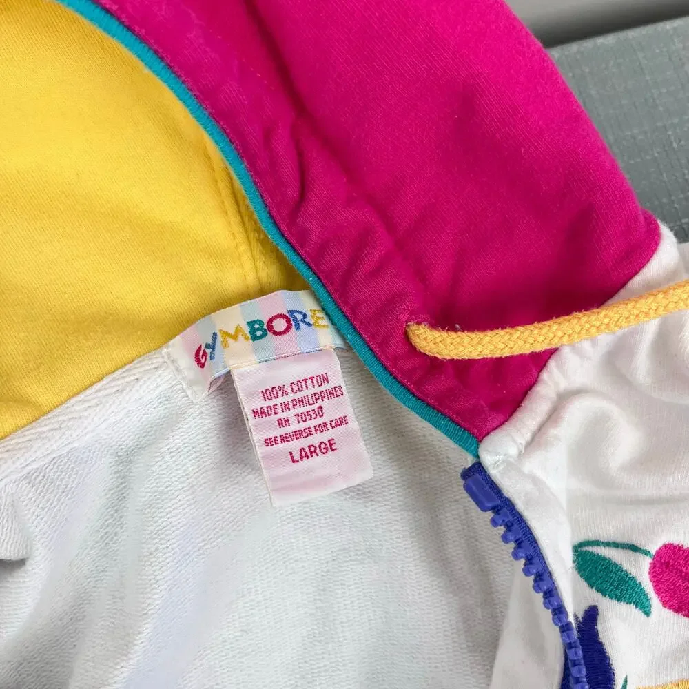Vintage Gymboree Color Block Tulip Hoodie Sweatshirt 4-5